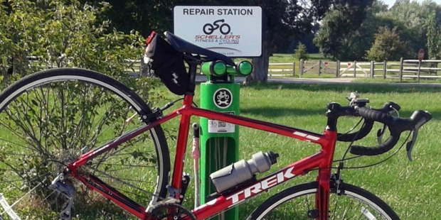 Bicicleta en la estación de reparo