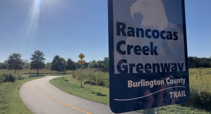 Signage on New Jersey's Rancocas Greenway | Photo by Anya Saretzky