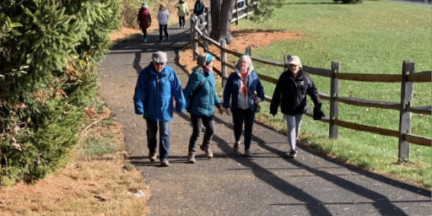 Saturday Morning Walking Club on Lawrence Hopewell Trail