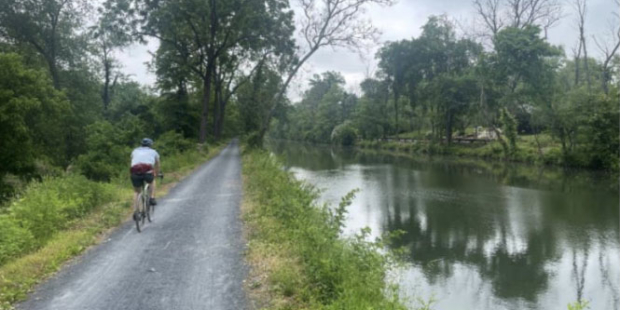 The D&R Canal State Park features a flat towpath trail that is popular for biking, walking, and running