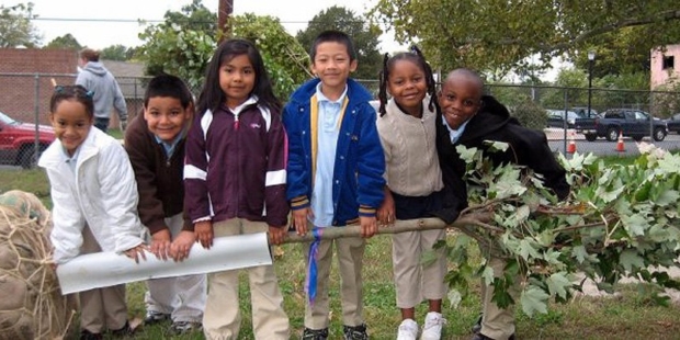 Tree Planting and Art along the Circuit Trail in Gateway Park